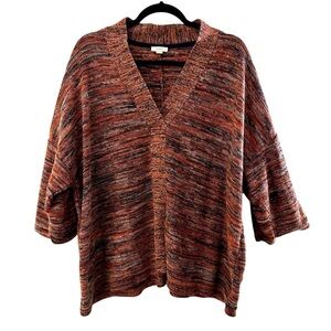 J. Jill knit striped pullover sweater slouchy relaxed coastal grandma boxy